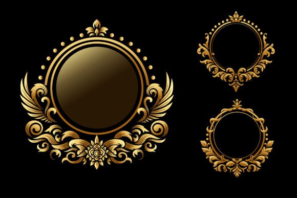 Download Golden Classic Circular Frame - Classic Collection