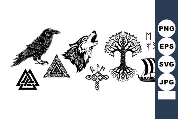Download Viking Symbols and Norse Mythology Icons - Symbol Collection