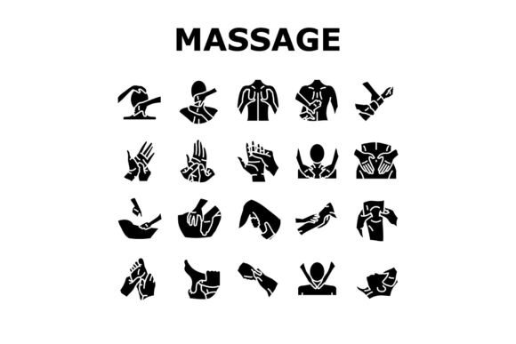 Download Massage Therapy Relaxation Icons Set - Massage therapy Collection