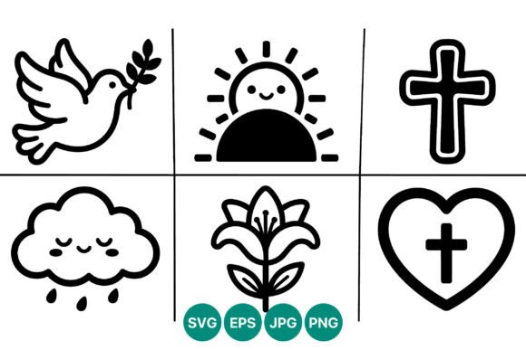 Download Christian Symbols Black and White Vector - Symbol Collection